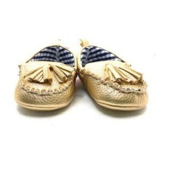 Baby Gold Moccasins Crib Shoes0-6 months - Picture 1 of 3